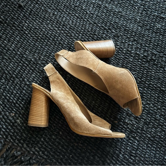 Asos Tan Suede Sling Back Heel - Picture 8 of 9